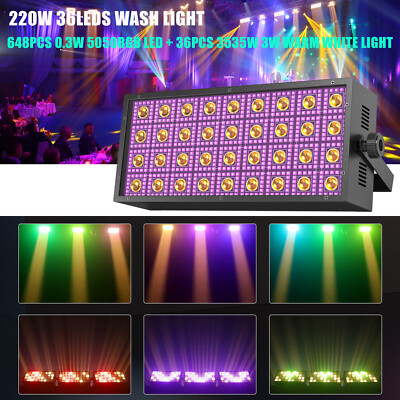 #ad #ad DJ Lighting LED Wall Washer 54 Dynamic Shows Voice Control For Stage Party $70.99