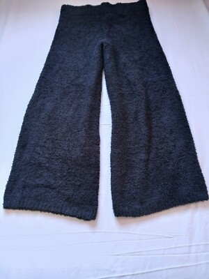 Skims Comfy Cozy Knit Wide Leg Snow Pants Women's 2X/3X Onyx AP-BTM-0142 G77