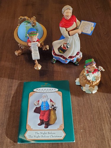 HALLMARK Keepsake 2001 LETTERA, GLOBUS AND MRS. CLAUS Christmas Ornaments ~T6591 - Picture 2 of 23