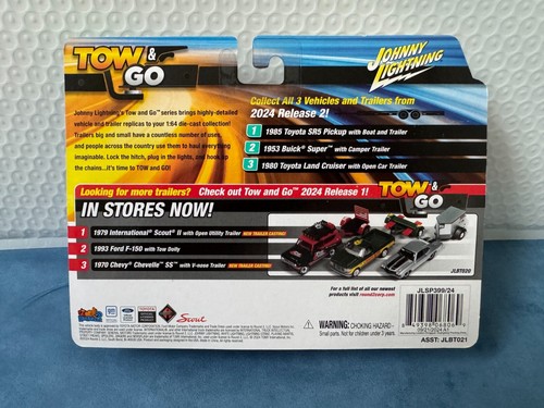 Johnny Lightning 1980 Toyota Land Cruiser w/Open Car Trailer 1:64 JLSP401-NEW - Picture 4 of 4