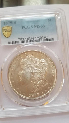1879-S U.S. .90 Silver Morgan Dollar . MS63