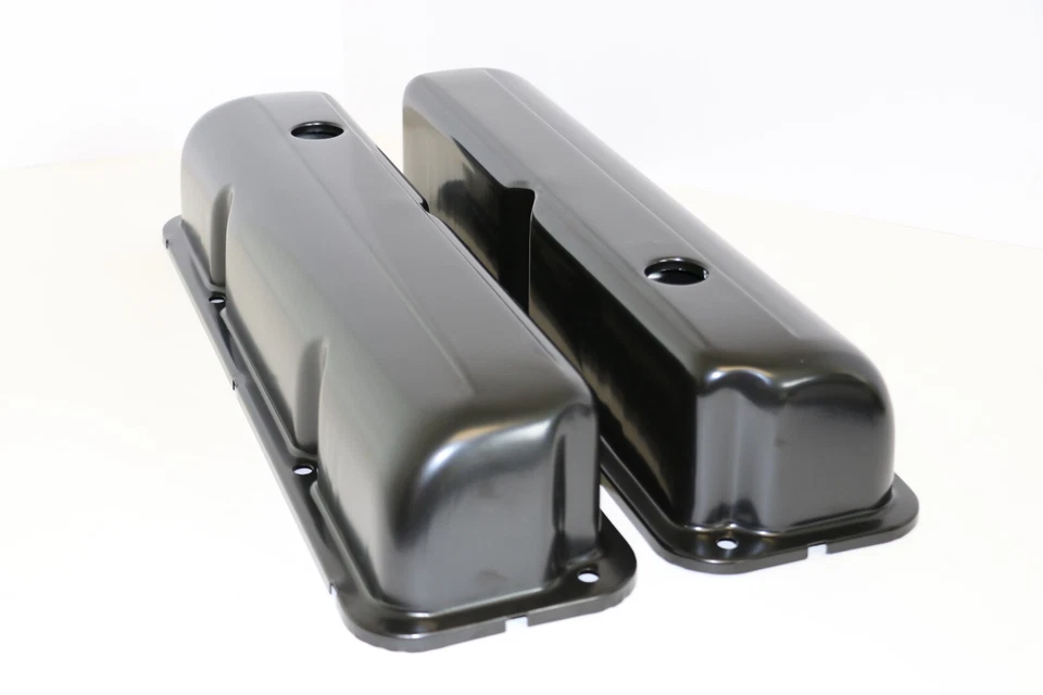 Cubiertas de válvula de vestir de motor negras Ford FE 14" limpiador de aire lavable 352 360 390 Foto 3 de 4