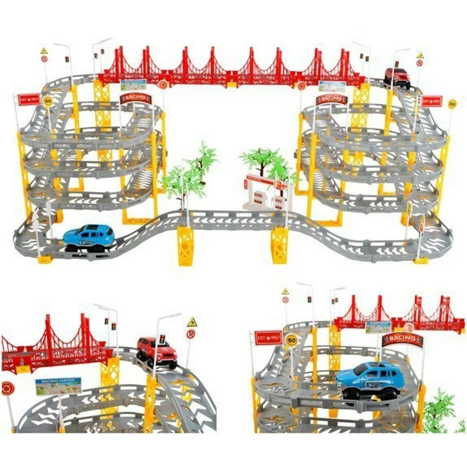 ISO TRADE XL Rennstrecke MULTI-LEVEL TRACK 236 ELEMENTE 2 Autos, ca. 8m Strecke, Varianten