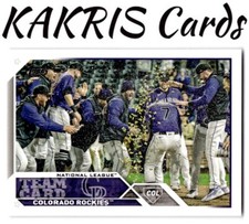 2023 Topps Series 1&2 Set #445 Colorado Rockies Celebrate