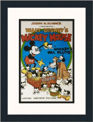 Walt Disney Mickey Mouse & Pluto Mickey's Pal Pluto Custom Framed