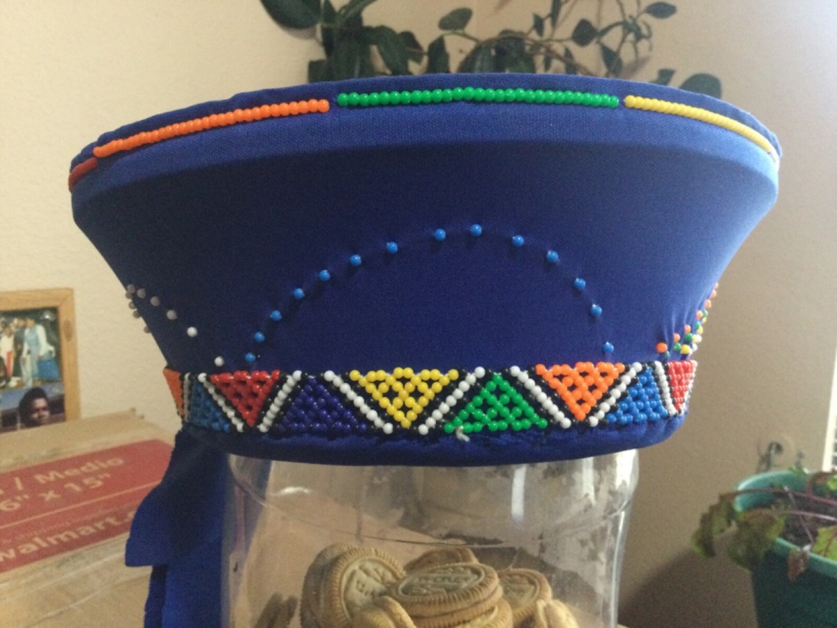 HANDMADE LIGHTWEIGHT BEADED ZULU HAT (USICHOLO ) ( NEW WITHOUT TAG) Handmade Lightweight Beaded Zulu Hat - Usicholo - Etsy main image 2