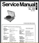 TECHNICS SL-D2 turntable record player service manual comb bound gloss cover