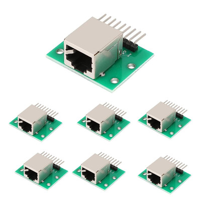 7 Stück RJ45 Stecker Breakout Board 8-pin Headers Netzwerk Port horizontale Adap