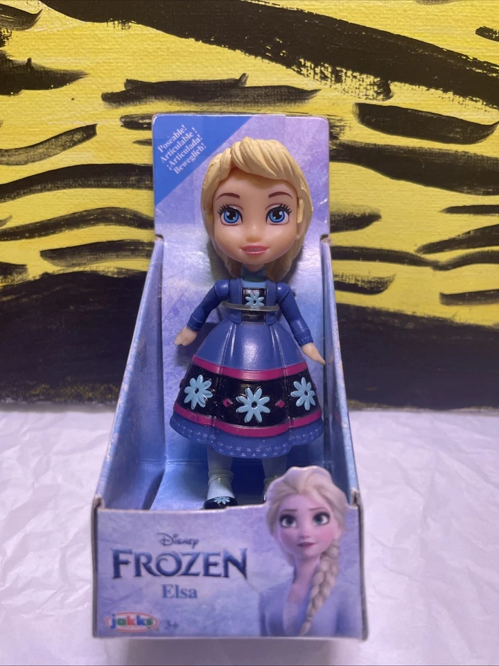 Disney Frozen Posable Mini Muñeca Niño Miniatura 3" PRINCESA ELSA por Jakks Foto 2 de 4