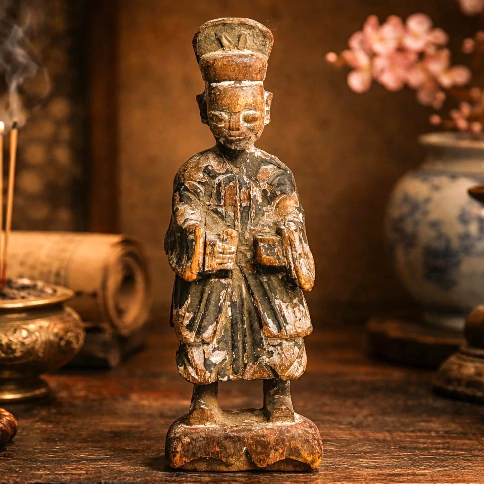 1850-1899 木制古董中国清朝(1644-1911) 中国朝代雕像、雕像| eBay