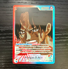 Bandai One Piece Card Game Portgas D Ace OP13-002 Leader Special Foil EN