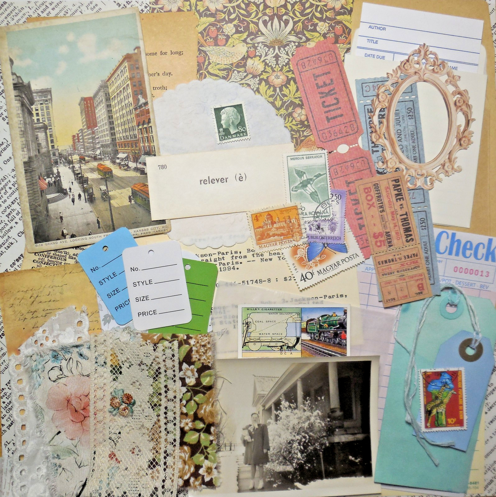 Junk Journal Supplies New & Vintage Ephemera for Journals Collage Altered Books