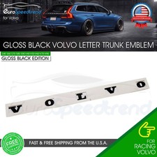 For Volvo Rear Trunk Lid Letter Emblem Gloss Black Nameplate Sport Badge