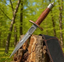 Case Devil’s Brigade Double Edge Dagger Stiletto Fairbairn–Sykes Fight War Knife