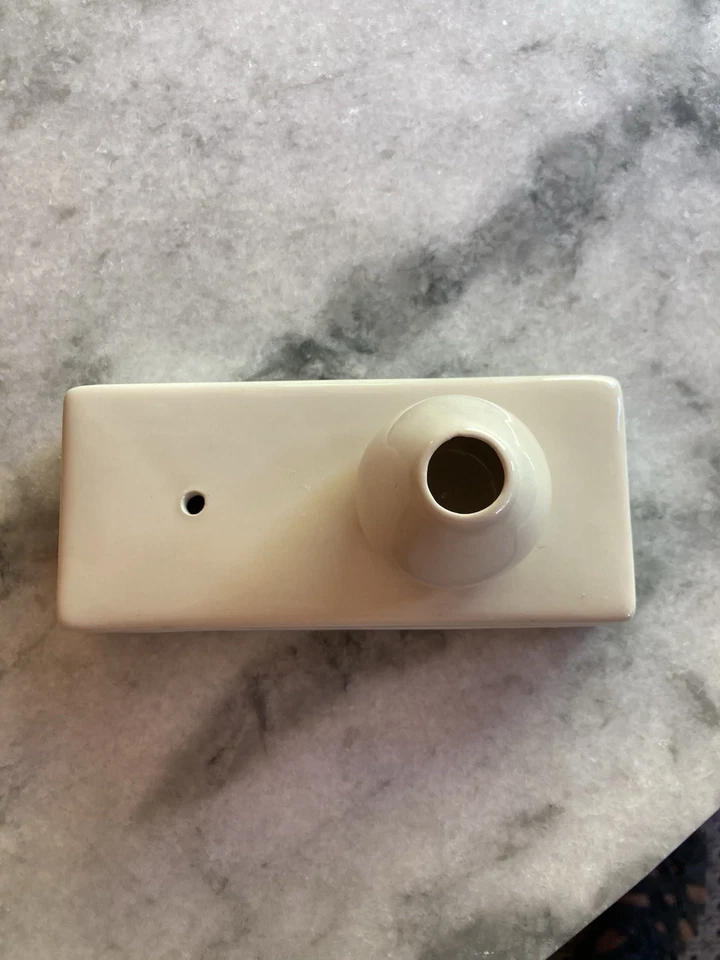 Jarrón de gres Nora Fleming soporte para palillo de dientes punto perlado retirado 6”x2 3/4”x3” Foto 4 de 4