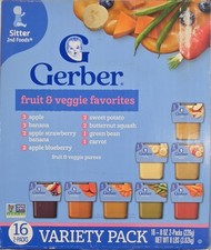 Gerber Baby Foods 2nd Foods Variety Pack, Natural for Baby, 12/31/26