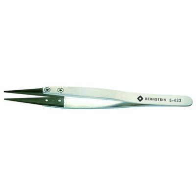 BERNSTEIN Tools for Electronics 5-433 Präzisionspinzette Stumpf, schmal 125 mm