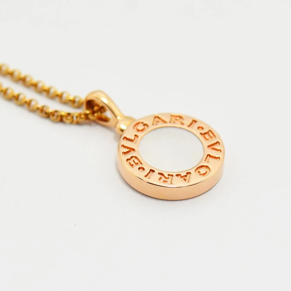 Collar BVLGARI Colgante Concha Blanca K18PG Nuevo Acabado Usado Foto 3 de 4