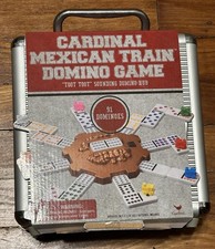 Mexican Train Dominoes Game in Aluminum Carry Case New In Box