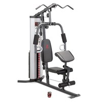 Home Multi Gym MWM988 Compact 68kg Chest Press Leg Ext Lat P/Down Preacher MARCY