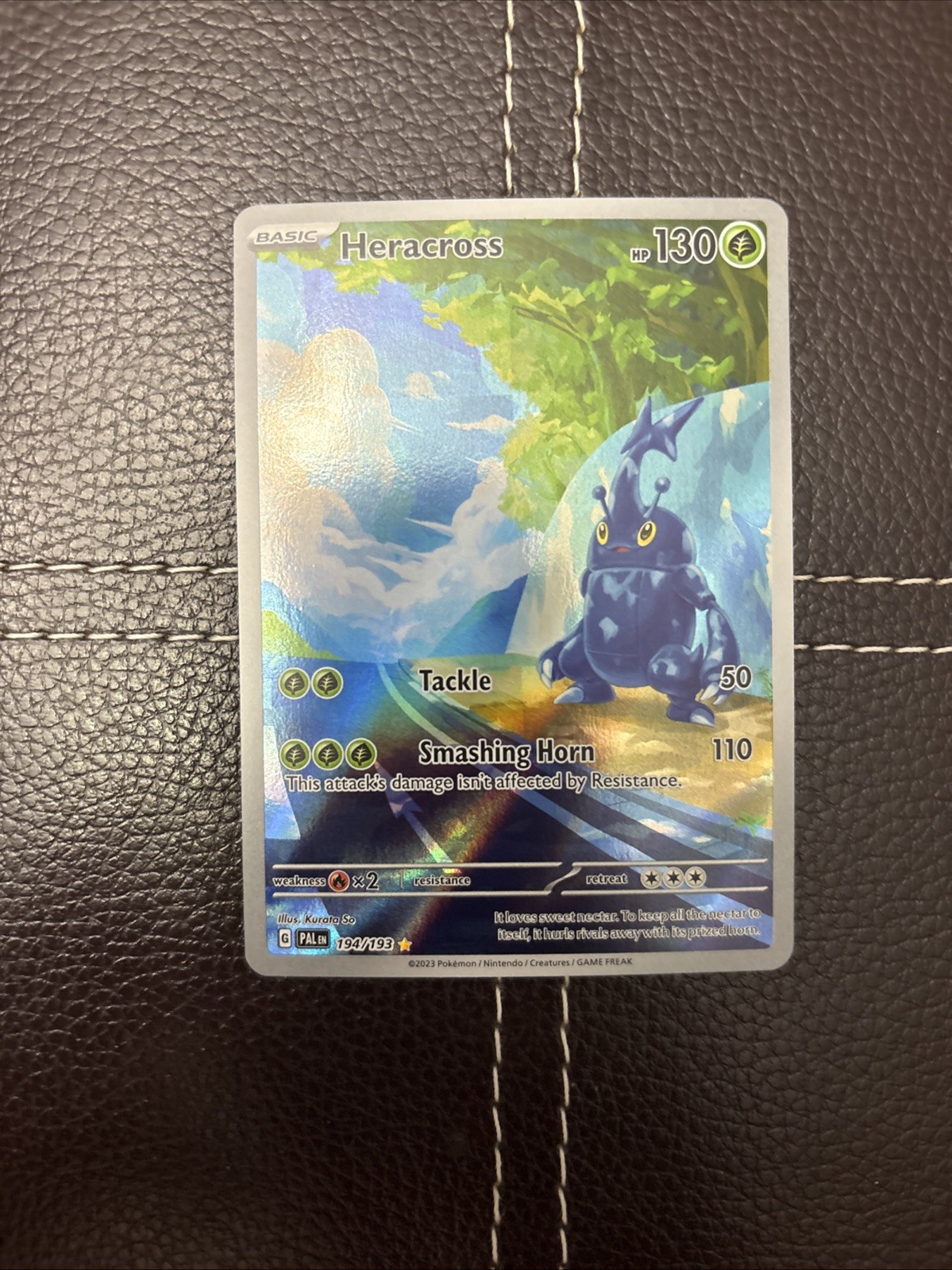 Pokemon TCG - Heracross - 194/193 - Paldea Evolved - NM Illustration Rare (2023)