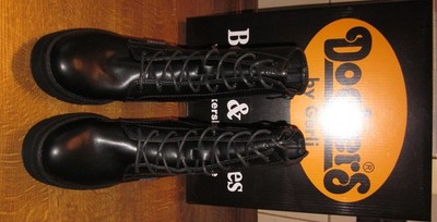 DOCKERS- Damenstiefel- schwarz Leder- Grösse 37