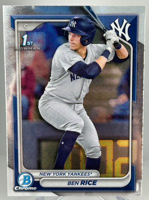 Ben Rice 2024 Bowman 1st Bowman Chrome Prospect New York Yankees BCP-186 Base