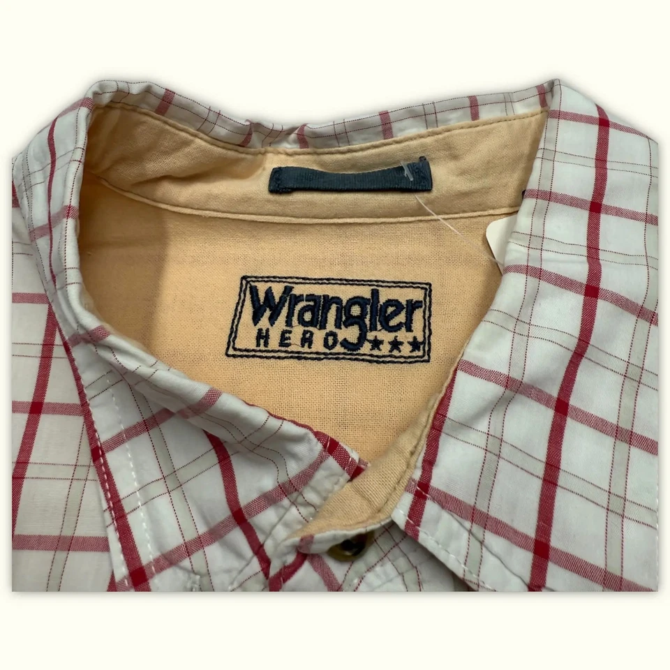 wrangler Camisa de manga corta XXL Blanco Muy bueno Hombres - Imagen 4 de 4
