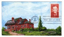 #2239 T.S. Eliot 1986 FDC - Robert E. D'Spain Hand-Painted ONLY 27