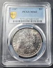 Morgan Silver Dollar 1887 PCGS MS62 - Great Luster