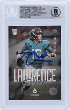 Trevor Lawrence Jaguars Signed 2021 Panini Chronicles Luminance #201 BAS Rookie