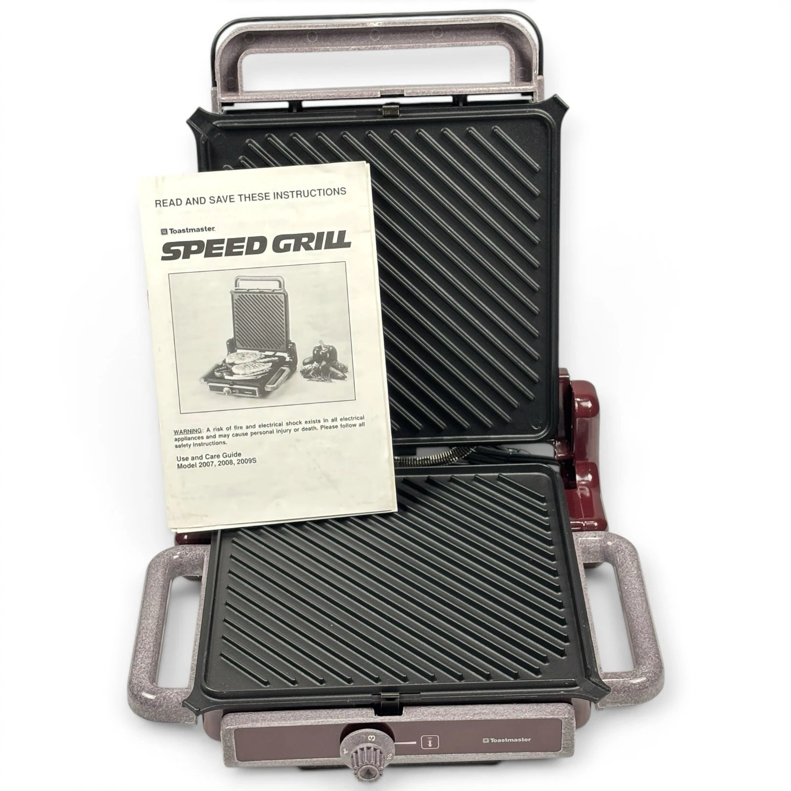 Toastmaster Grillerie 2003 Indoor Electric Speed Grill & Bakery | Manual | VTG