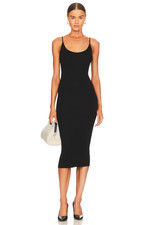 ENZA COSTA Silk Knit Essential Dress Black S 1 195 E2