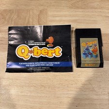 Qbert (Intellivision, 1983) Authentic Cart Tested Working w/ Manual image