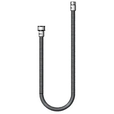T S Brass B-0044-H2A-SWV 44" Flexible Stainless Steel Hose w/ Pre-Rinse Swivel