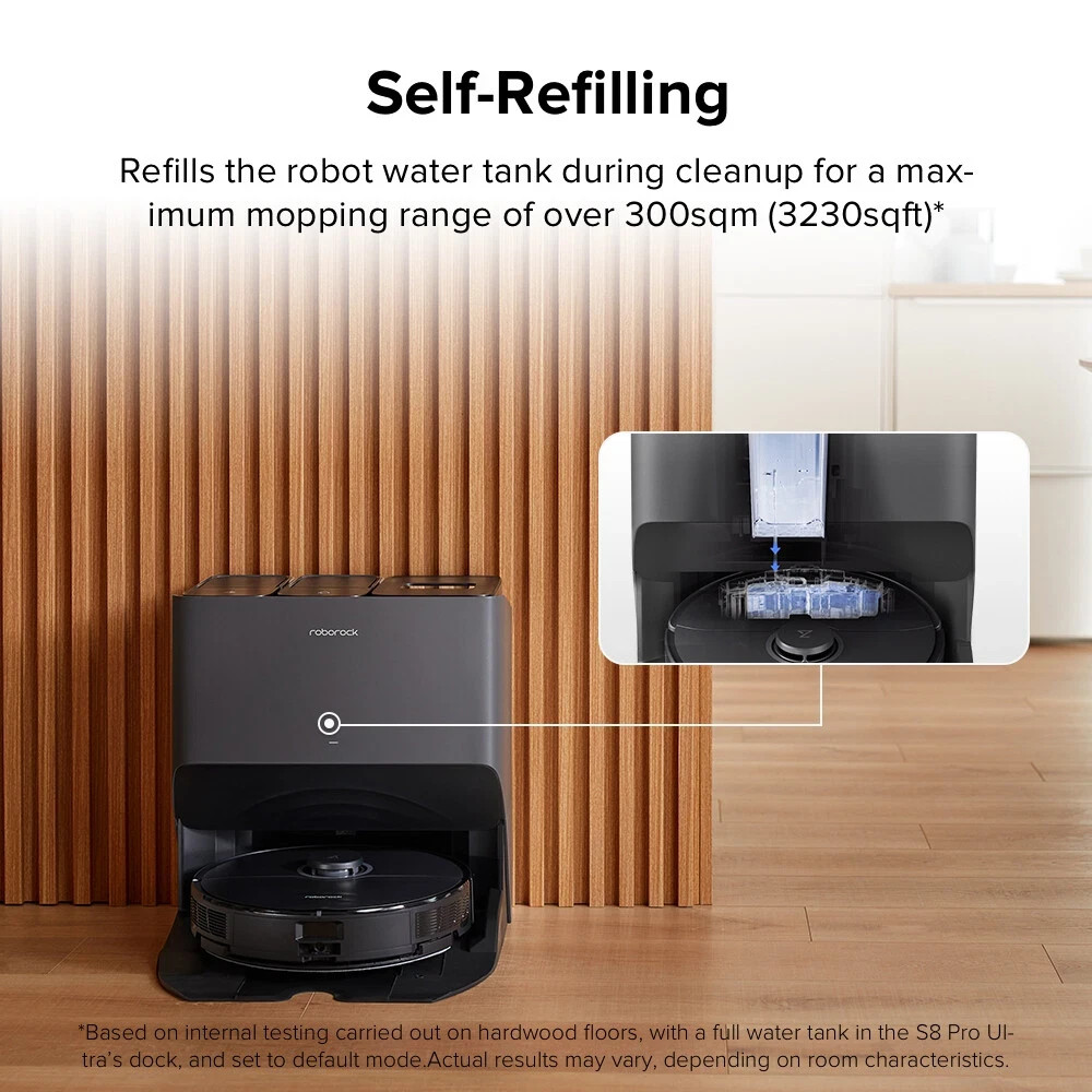 Roborock S8 Pro Ultra Robot Vacuum Mop 6000Pa Self Dry Lift Dock 11