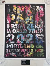 Linkin Park From Zero 5/10 Portland, OR SIGNED POSTER Entire Band AUTOGRAPH COA