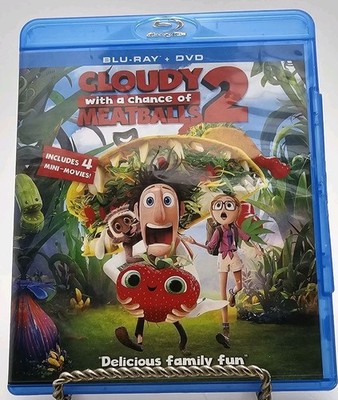 CLOUDY WITH A CHANCE OF MEATBALLS 2 ANIMATION 2-DISC DVD & BLU RAY-