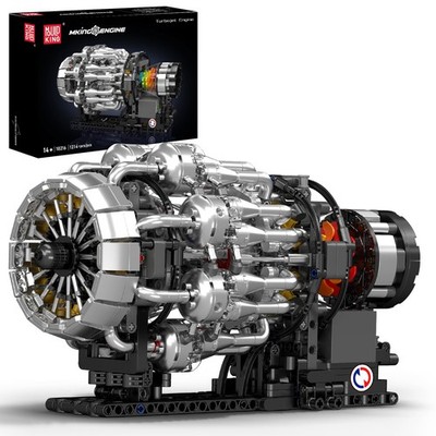 City Aircraft Engine Building Kit, Turbojet Engine Model That Runs with Motor...