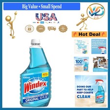 Recycled Plastic Glass & Window Cleaner Spray Bottle 32 Fl Oz Blue Scent 0.24 per fl oz