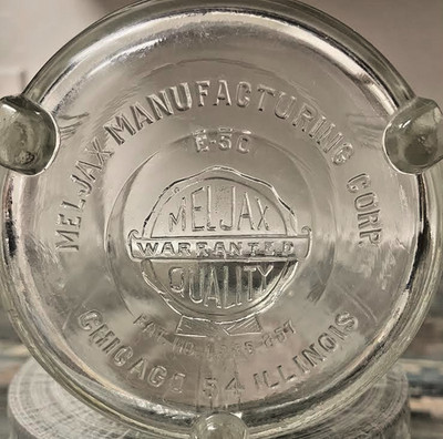 Vintage Meljax Glass Mixing Container 1938-1952