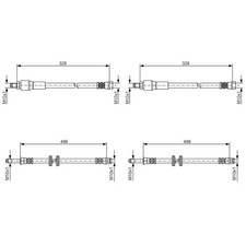 4xBOSCH BREMSSCHLAUCH VORN+HINTEN passend für MERCEDES VITO VIANO W639 2003-2014