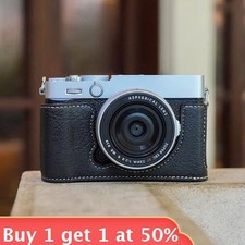 For Fujifilm XE5 Camera Bag Leather Dock Case Base Protection Cover Shell black