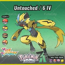 Zeraora Pokemon Legends ZA ⚫ Untouched / 6 IV 🟢 @ Holding Any Item