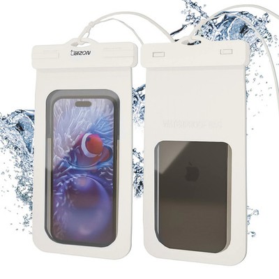 2x Wasserdichte Handyhülle Bizon Case Cover Unterwasser Tasche Etui Transparent