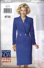 4715 UNCUT Vintage Butterick Pattern Misses Jacket Skirt SEWING See & Sew OOP