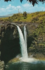 Rainbow Falls Hilo Hawaii Waterfall Chrome Postcard Unposted T352