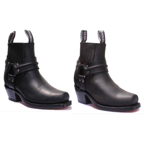 leather biker boots size 6