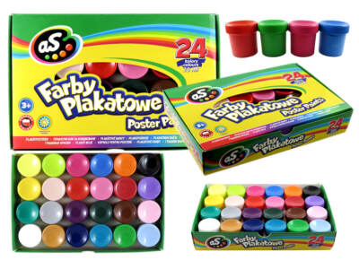 24 Farben SET x 20 ml Deco Kinder-Farben Fingerfarbe Bastel-Farbe Plakat-Farbe