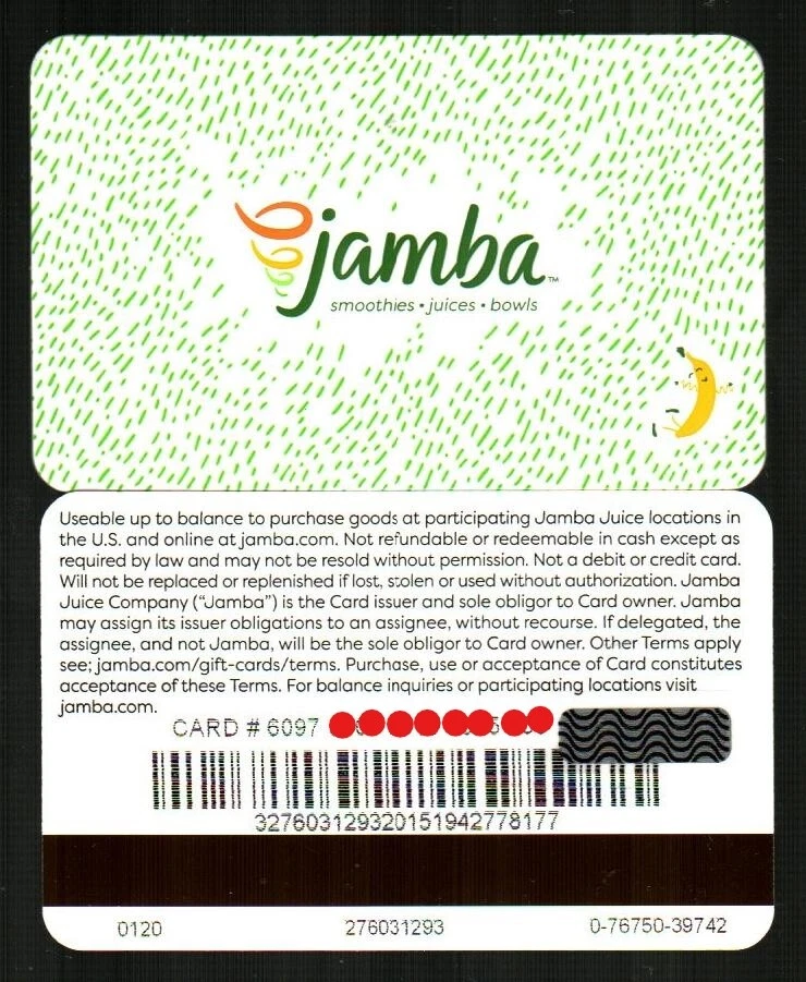 Jamba juice gift card online
